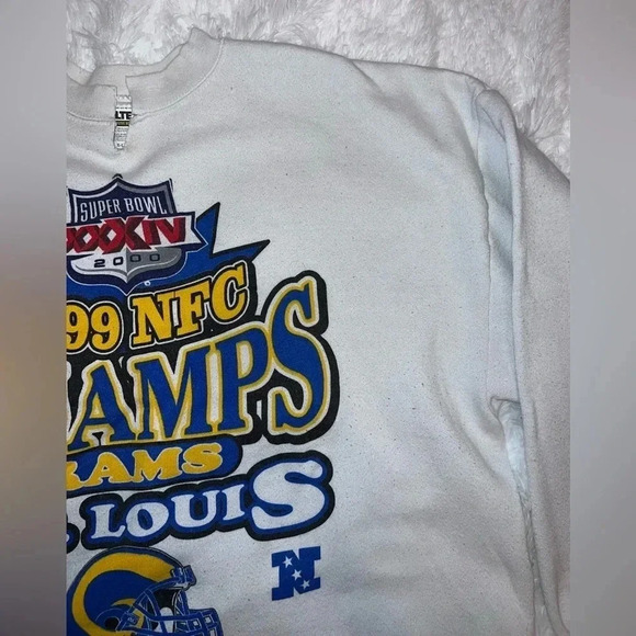 St. Louis Rams NFC Champions 1999 Crewneck Size XL Tultex Tag - Vintage - Picture 1 of 6